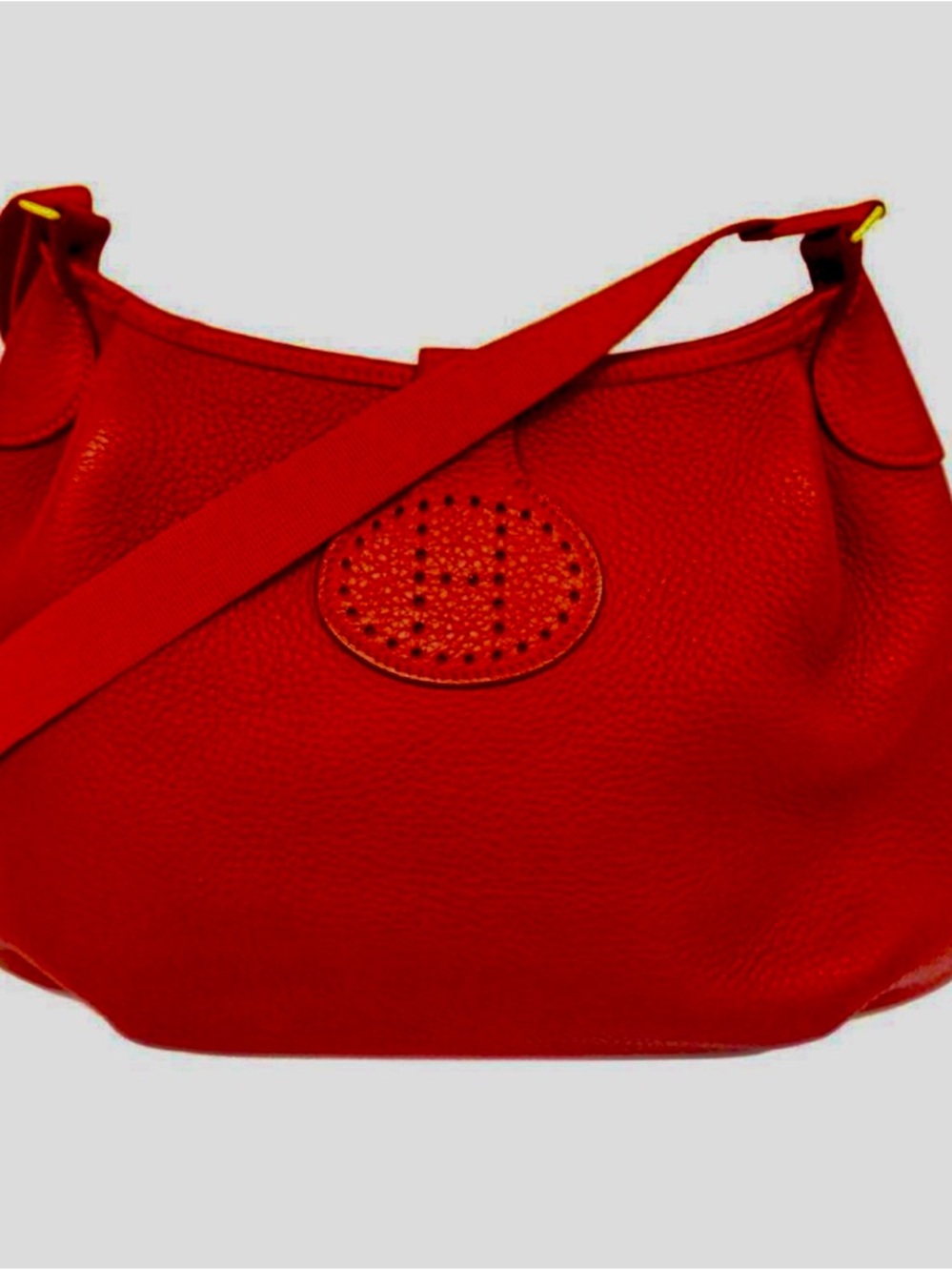 Hermes Rodeo C stamp Ardennes Rouge Leather Shoulder Bag